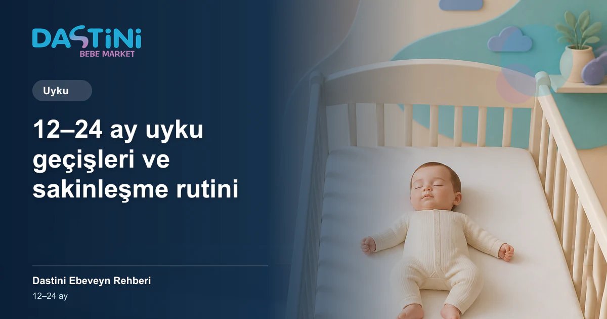12–24 ay uyku geçişleri ve sakinleşme rutini için Dastini Ebeveyn Rehberi kapak illüstrasyonu