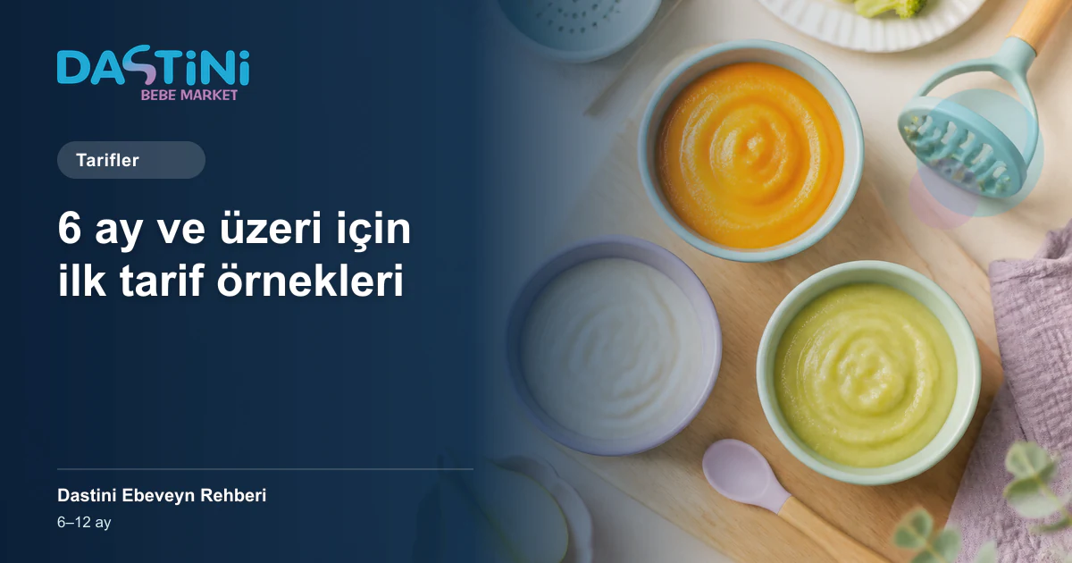 6 ay ve üzeri için ilk tarif örnekleri için Dastini Ebeveyn Rehberi kapak illüstrasyonu
