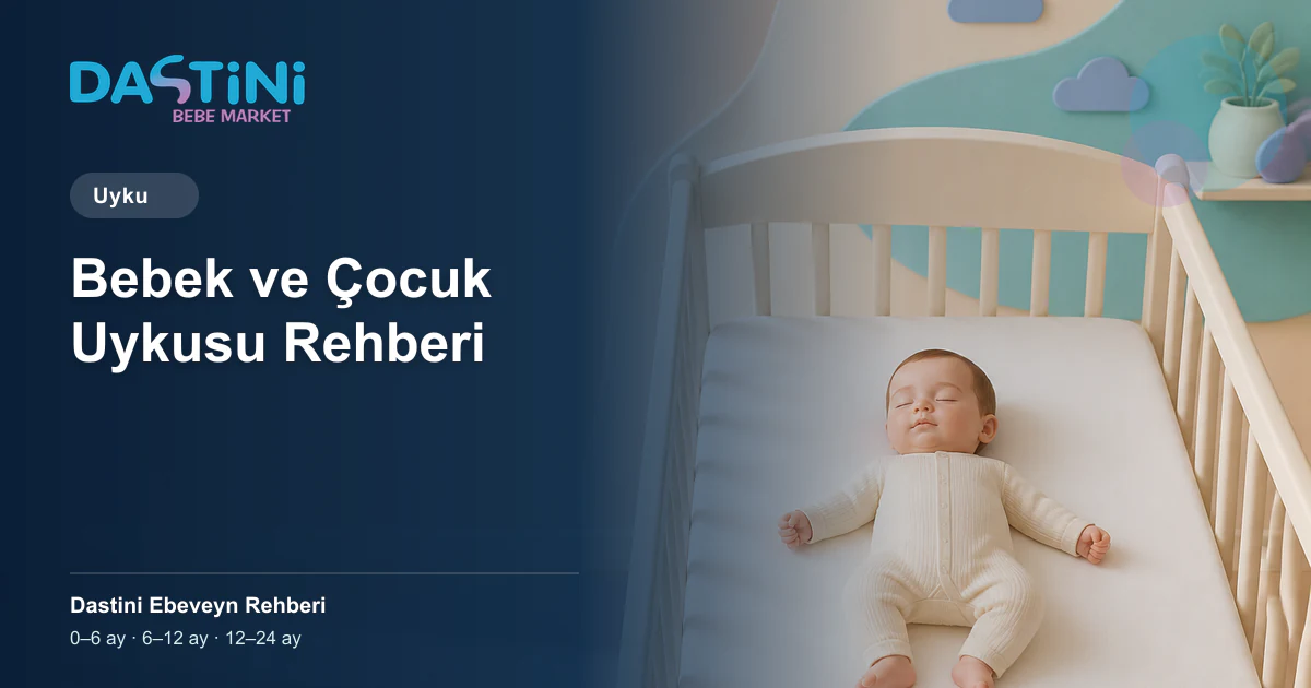 Bebek ve Çocuk Uykusu Rehberi için Dastini Ebeveyn Rehberi kapak illüstrasyonu