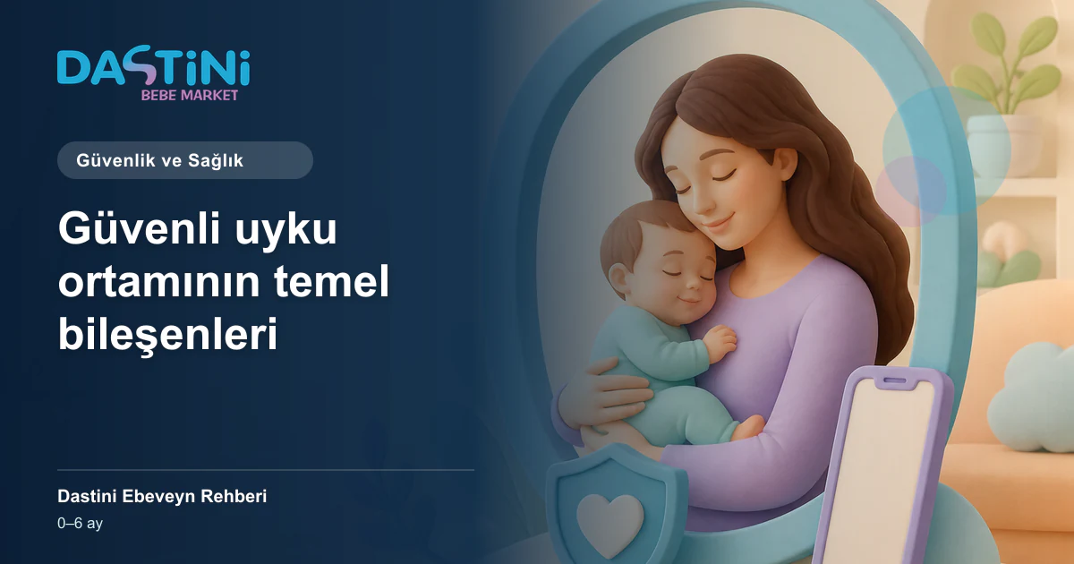 Güvenli uyku ortamının temel bileşenleri için Dastini Ebeveyn Rehberi kapak illüstrasyonu