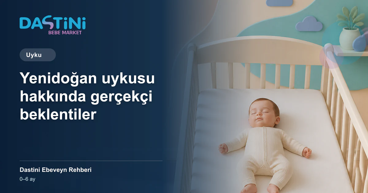 Yenidoğan uykusu hakkında gerçekçi beklentiler için Dastini Ebeveyn Rehberi kapak illüstrasyonu